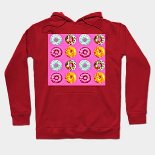 Donuts on pink Hoodie